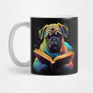 Pug Reads Book Mug